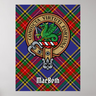 Affiche Clan MacBeth Crest sur Tartan