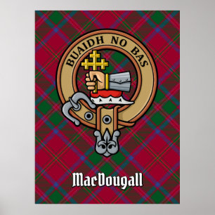 Affiche Clan MacDougall Crest sur Tartan