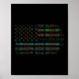 Affiche Clan Macduff Chasse Scottish Tartan Us Drapeau Kil