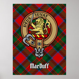 Affiche Clan MacDuff Crest sur Tartan
