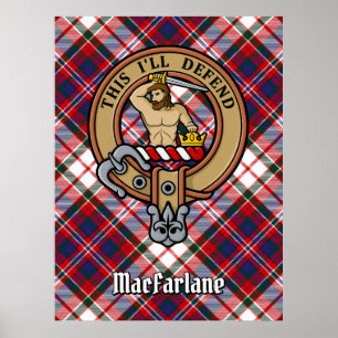 Affiche Clan MacFarlane Crest sur le tatan de robe
