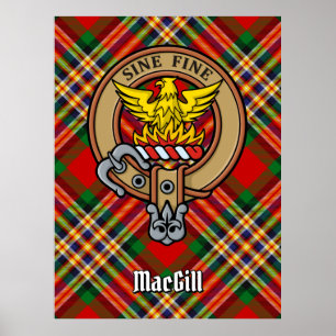 Affiche Clan MacGill Crest sur Tartan