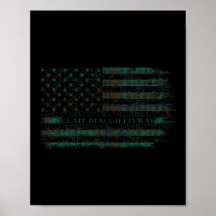 Affiche Clan Macgillivray Chasse Drapeau Scottish Tartan U