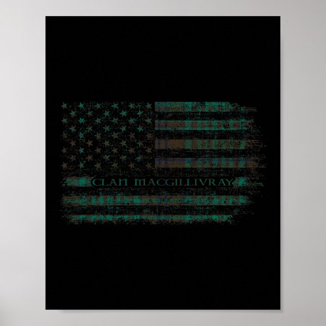 Affiche Clan Macgillivray Chasse Drapeau Scottish Tartan U (Devant)