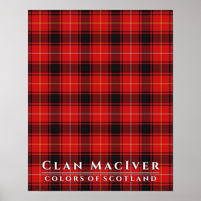 Affiche Clan MacIver Colors of Scotland 2 Tartan Plaid (Devant)