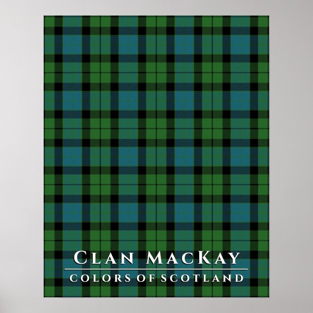 Affiche Clan MacKay Couleurs d'Ecosse 2 tarte antique (Devant)