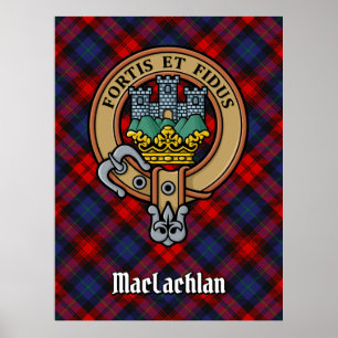 Affiche Clan MacLachlan Crest sur Tartan