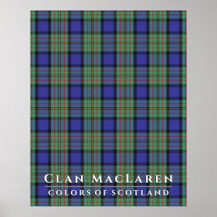 Affiche Clan MacLaren Couleurs écossaises 2 Tartan Plaid
