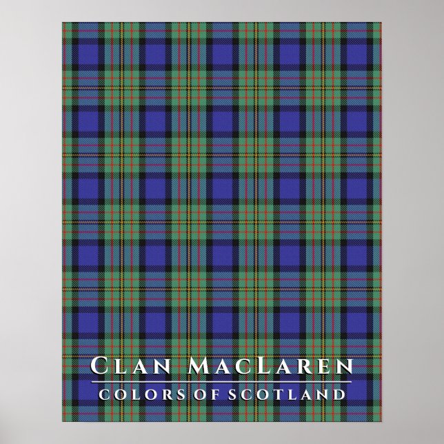 Affiche Clan MacLaren Couleurs écossaises 2 Tartan Plaid (Devant)