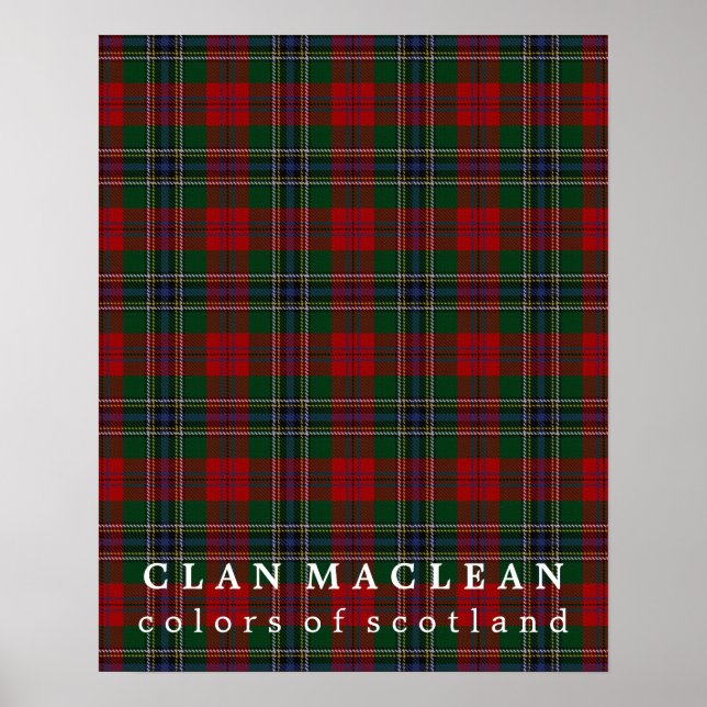 Affiche Clan MacLean couleurs de Scotland Tartan (Devant)