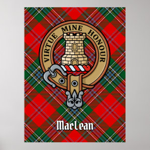 Affiche Clan MacLean Crest sur Tartan