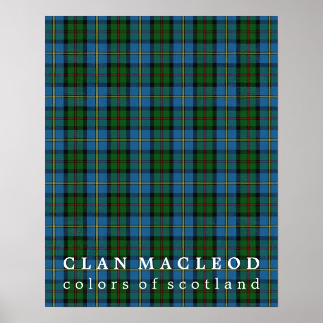 Affiche Clan MacLeod de Harris Colours of Scotland Tartan (Devant)