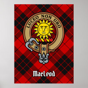 Affiche Clan MacLeod de Raasay Crest sur Tartan