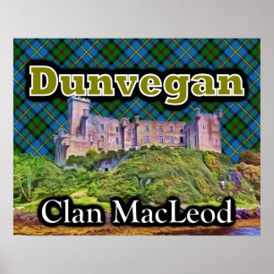 Affiche Clan MacLeod Dunvegan Castle Tartan Sky