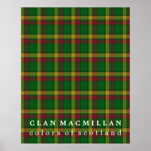 Affiche Clan MacMillan Couleurs de Tartan écossais