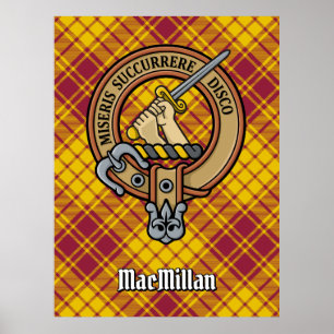 Affiche Clan MacMillan Crest sur le tatan de robe