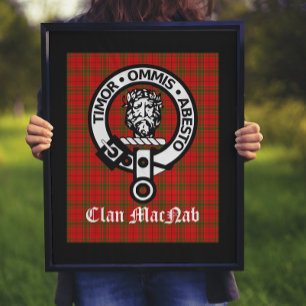 Affiche Clan MacNab Crest Badge et Tartan