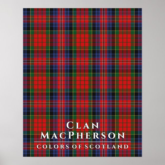 Affiche Clan MacPherson Colors of Scotland 2 Red Tartan (Devant)
