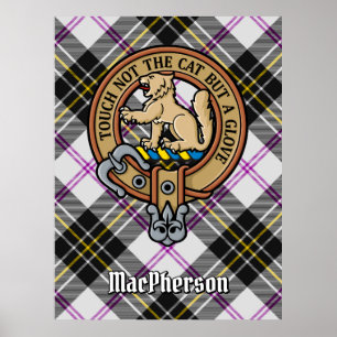 Affiche Clan MacPherson Crest sur le tatan de robe