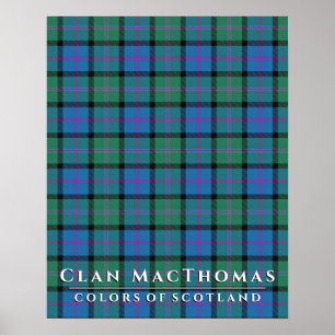 Affiche Clan MacThomas Couleurs d'Écosse 2 Tartan Plaid