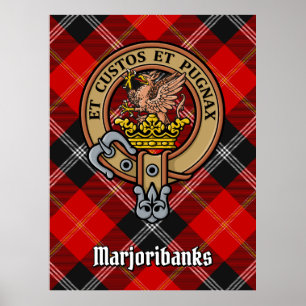 Affiche Clan Marjoribanks crête sur Tartan