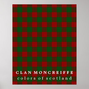 Affiche Clan Moncreiffe couleurs écossaise Tartan