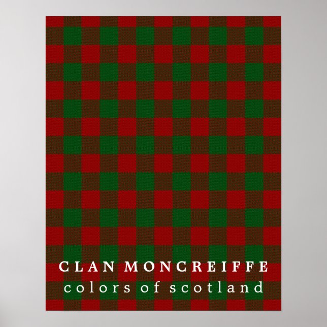 Affiche Clan Moncreiffe couleurs écossaise Tartan (Devant)
