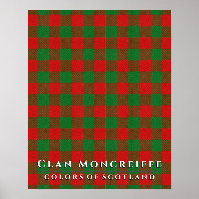 Affiche Clan Moncreiffe Couleurs écossaises 2 Tartan Plaid (Devant)