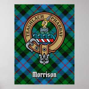 Affiche Clan Morrison Crest sur la chasse Tartan