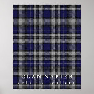 Affiche Clan Napier Couleurs écossaises Tartan