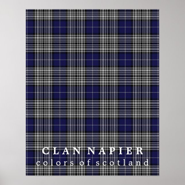 Affiche Clan Napier Couleurs écossaises Tartan (Devant)