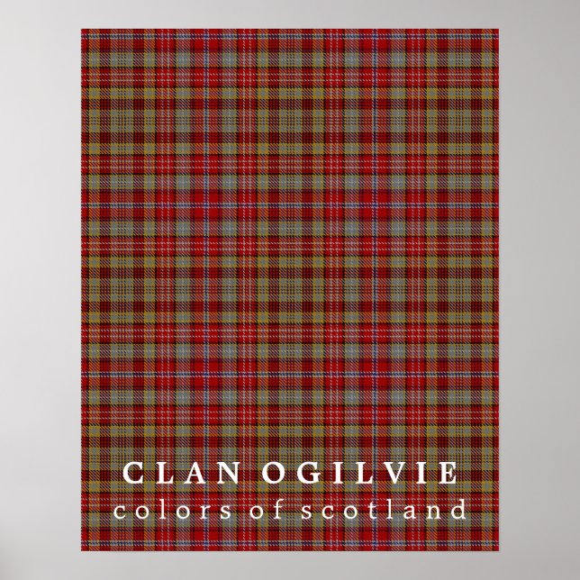 Affiche Clan Ogilvie Couleurs écossais Tartan (Devant)