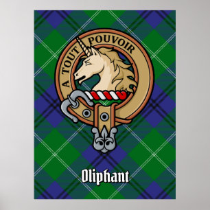 Affiche Clan Oliphant Crest sur Tartan