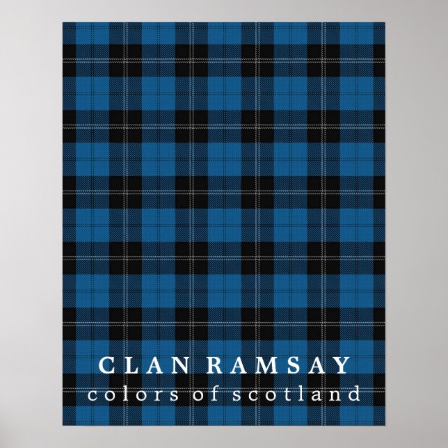 Affiche Clan Ramsay Couleurs de Scotland Blue Hunter Tarta (Devant)