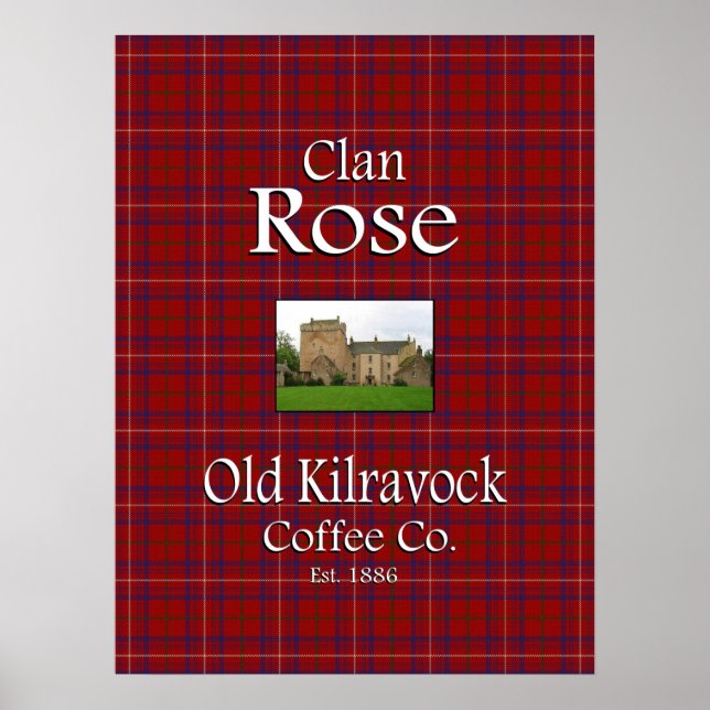 Affiche Clan Rose Old Kilravock Coffee Co. (Devant)