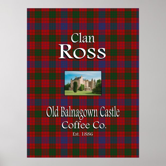 Affiche Clan Ross Old Balnagown Castle Coffee Co. (Devant)