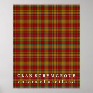 Affiche Clan Scrymgeour couleurs écossais Tartan