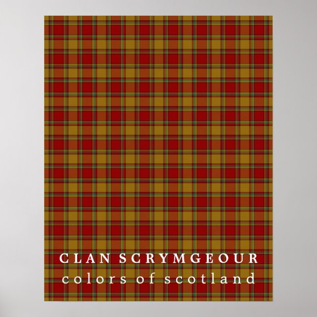 Affiche Clan Scrymgeour couleurs écossais Tartan (Devant)