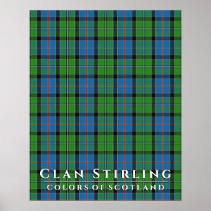 Affiche Clan Stirling Colors of Scotland 2 Tartan Plaid