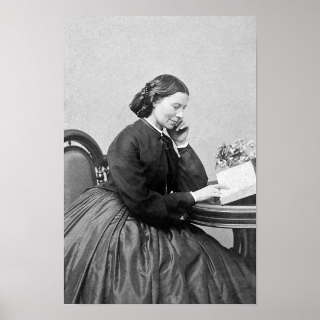Affiche Clara Barton Reading Portrait - 1865 (Devant)