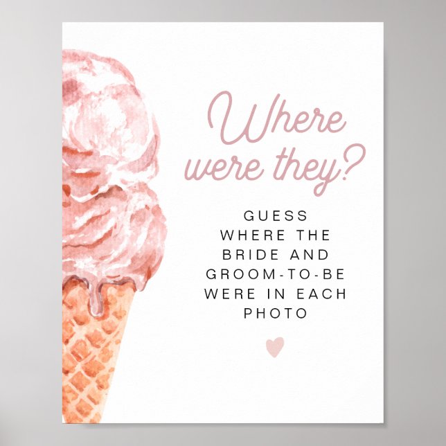 Affiche CLARA Fête de Mariage Thème Glace Où Étaient-Ils (Devant)