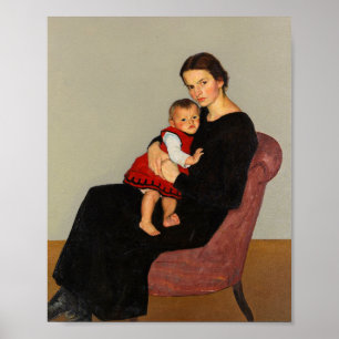 Affiche Cläre Maillard avec fille   Willi Maillard