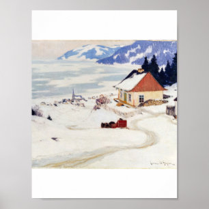 Affiche Clarence Gagnon La Charrette rouge