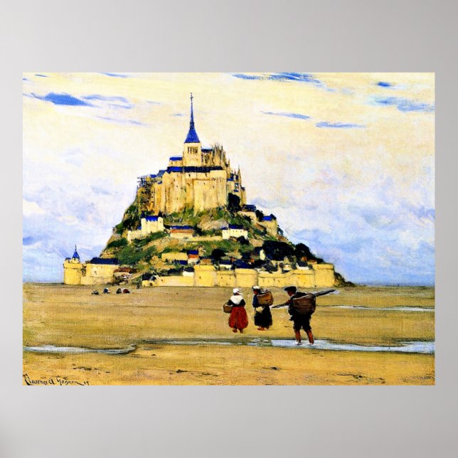 Affiche Clarence Gagnon, Mont-Saint-Michel, Matin (Devant)