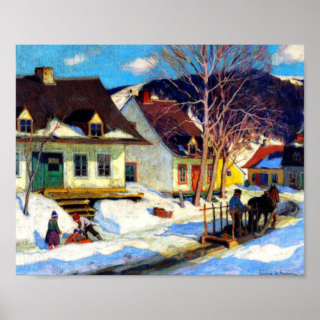 Affiche Clarence Gagnon - Quebec Village  (Devant)