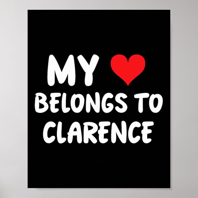 Affiche Clarence - Mon cœur appartient à Clarence - Amour  (Devant)