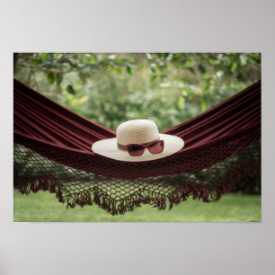 Affiche Claret Hammock Sun Casquette Lunettes de soleil Po