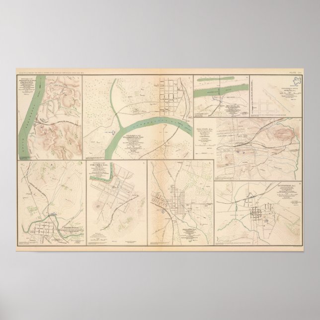 Affiche Clarksville, Tenn, Dalton, Ga (Devant)