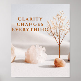 Affiche Clarté change tout | Minimaliste Neutre