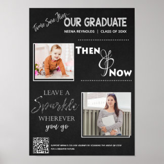 Affiche Class of 20XX Keepsake Then and Now Graduation